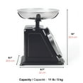 thumbnail image 2 of Starfrit Retro Mechanical Kitchen Scale, Stainless Steel Removable Bowl, 11 lb / 5 kg Capacity, Black, 2 of 7