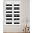 thumbnail image 2 of Window Privacy Film, Black Grey Farmhouse Striped Sun Blocking Window Tint Film Heat Control One Way Blackout Window Film, Modern Geometric Lines Simple Stripes Non Adhesive Static Cling 23.6x78.7 In, 2 of 7