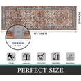 thumbnail image 5 of Findosom 2'x6' Boho Runner Rug Non Slip Hallway Rug Runner Distressed Medallion Boho Area Rug Runner for Entrance Washable Carpet Floor Mat for Living Room Bedroom Kitchen Laundry Room Red, 5 of 6