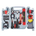 thumbnail image 1 of Kit de herramientas - 132 piezas tratadas térmicamente con estuche de transporte - Herramienta manual de acero esencial y juego de reparación básico para propietarios de apartamentos y dormitorios de, 1 of 1