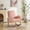 Pink, variant on Nursery Rocking Chair with Sherpa Upholstery and Side Pockets, High Back Glider Armchair with Rubber Wood Legs for Bedroom or Living Room, Green