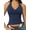 Blue, variant on Women Halter Tank Tops Double Lined Basic Shirts Backless Y2K Trendy Going Out Tops Blue L