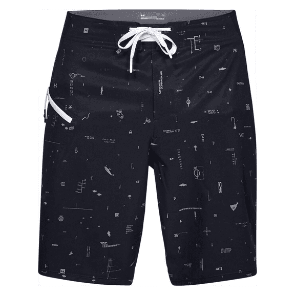 Under Armour Men's Tide Chaser Boardshorts, Black//Black, 40