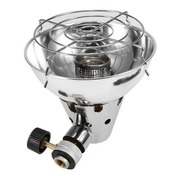 Estufa Gas Portátil Calentador Camping Acero Inoxidable para Pesca en Hielo Al Aire Libre