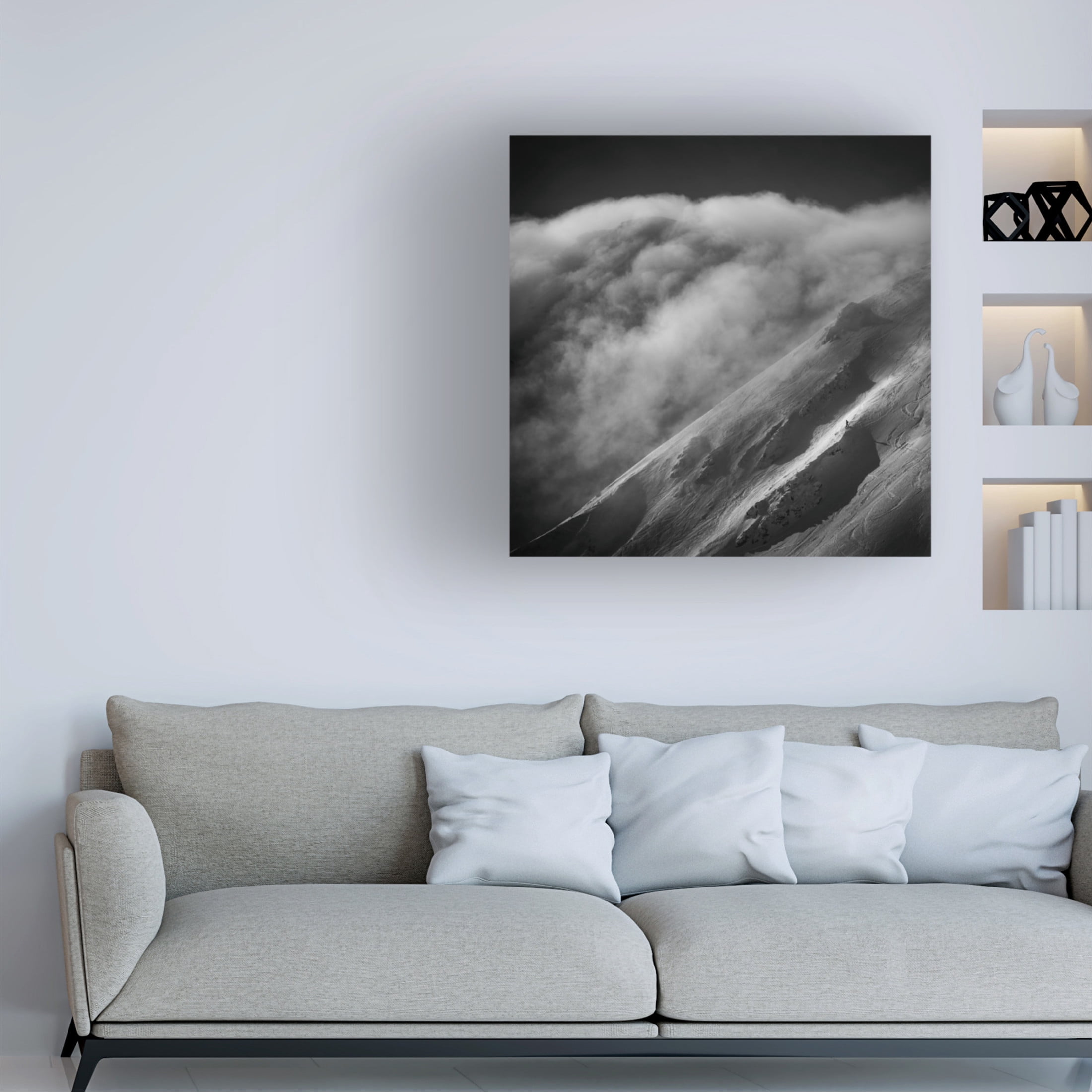 Canvas Wall Art - Peter Svoboda MQEP 'And What Now?' Wall Art for Living Room, Bedroom, or Office D?cor by Trademark Fine Art - 14 x 14 Inches