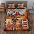 thumbnail image 2 of Thanksgiving Mastiff Pilgrim Grateful, Thankful, Blessed Fall Welcome Quilt Bedding Set Mastiffs Dog Lover Gifts Idea 1 Blanket Bed Cover 2 Pillowcases - 00021, 2 of 5
