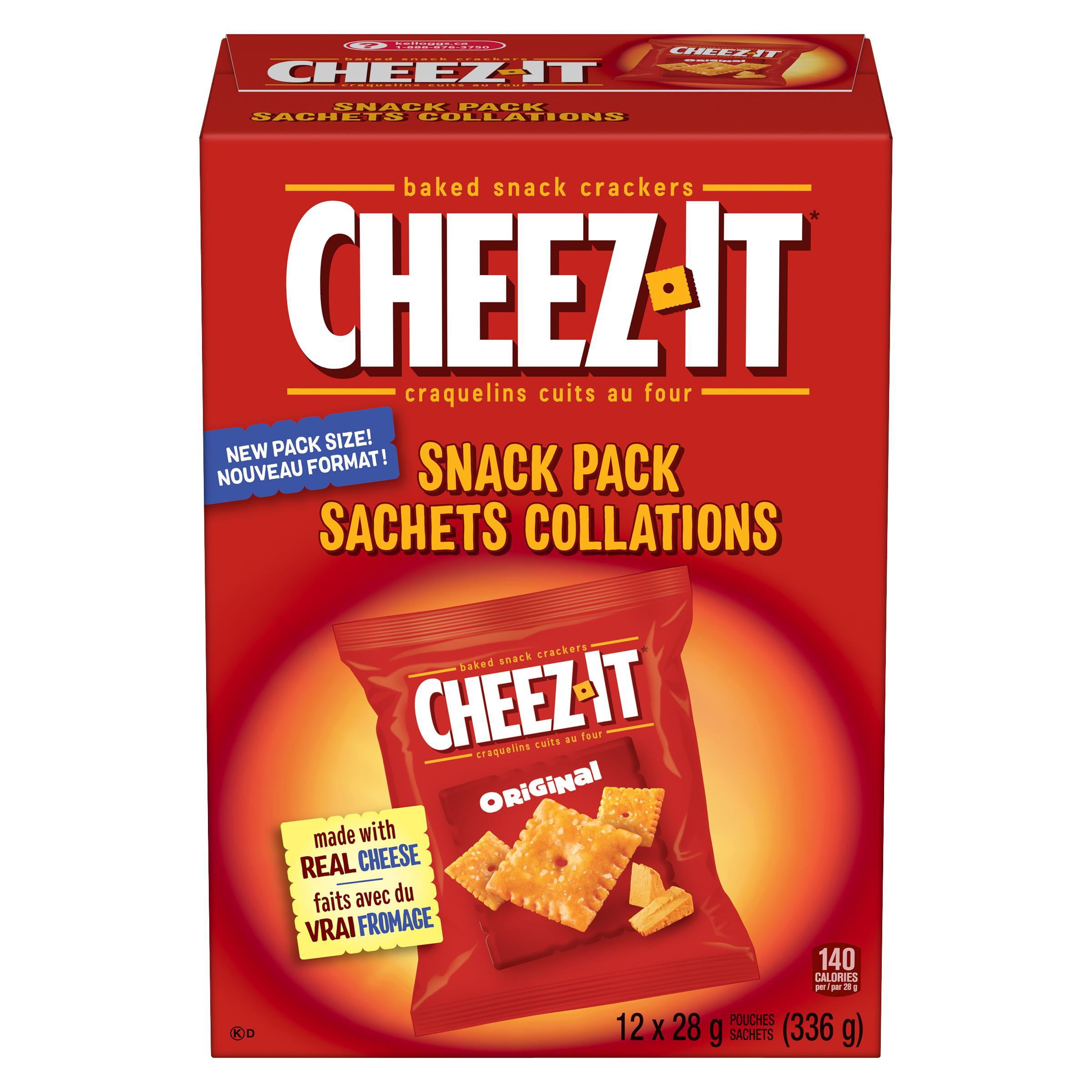 Cheez-It* Baked Snack Crackers Original 28g, 12 count Snack Pack