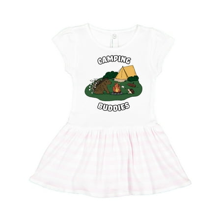 

Inktastic Camping Buddies-Hedgehog and Porcupine Gift Toddler Girl Dress