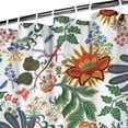 thumbnail image 3 of Waterproof Beautiful Colorful Floral Shower Curtain 72x72 Inch Boho Style Polyester Unique Shower Curtain for Bathroom Hotel Home Decor with 12 Plastic Hooks, 3 of 5