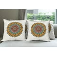 thumbnail image 6 of Ambesonne Ethnic Throw Pillow Cover 4 Pack, Mandala Vintage Elements, 18", Multicolor, 6 of 7