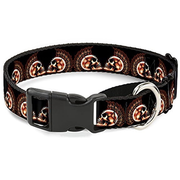 Buckle-Down MGC-W31388-L No Star Mohawk Skulls Martingale Dog Collar