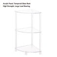 thumbnail image 5 of Rupoun 3 Tier Clear Acrylic Corner End Table, Modern Transparent Nightstand Shelf for Bedroom Bathroom Living Room, 25.6 Inches High, 5 of 5