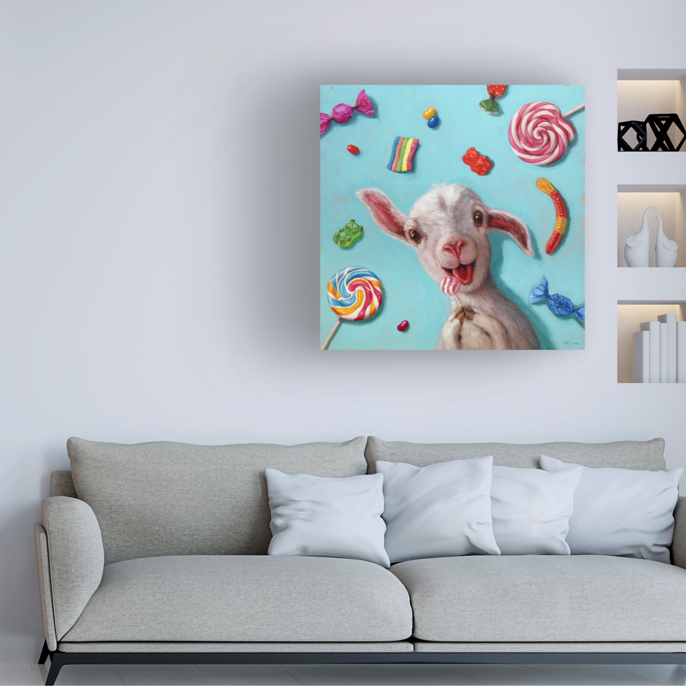 Canvas Wall Art - Lucia Heffernan 'Kid In The Candy Store' Wall Art for Living Room, Bedroom, or Office Décor by Trademark Fine Art - 24 x 24 Inches