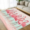 thumbnail image 4 of Pink Flamingo Area Rugs 5x7 for Living Room, Summer Tropical Flamingo Hawaii Animals Non Slip Washable Rug Runner, Low Pile Indoor Floor Carpet Mat Bathroom Rugs for Bedroom, Kids Room, 4 of 9