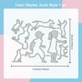 thumbnail image 5 of 1pc Children and Pet Carbon Steel Cutting Dies Stencils for DIY Scrapbooking Photo Album Decorative Embossing Paper Card Stainless Steel Color Human 103x134x0.8mm, 5 of 7