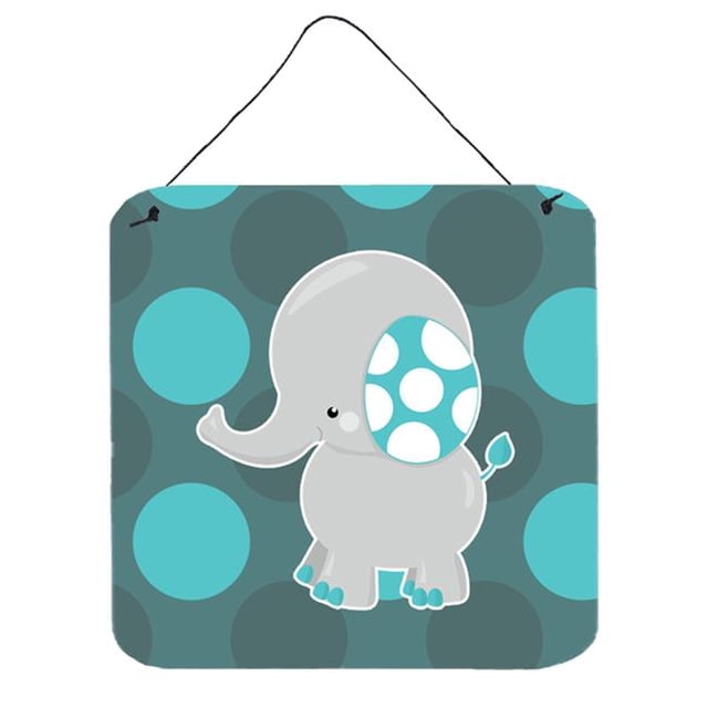 Polkadot Grey Elephant Wall or Door Hanging Prints
