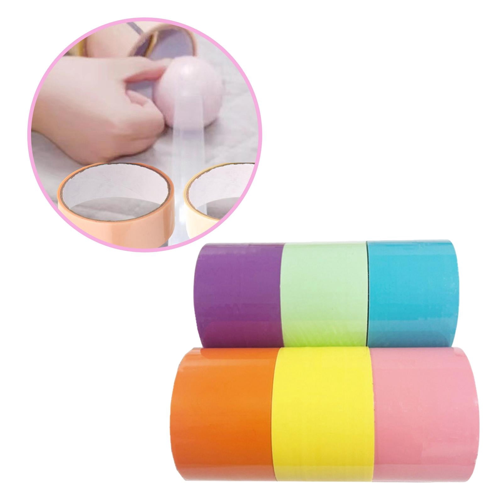 6 Pieces Sticky Ball Tapes DIY Sticky Tape Toy Rainbow Colors Toys for Party