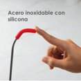 thumbnail image 2 of Set de 36 piezas Popotes de Acero inoxidable y limpiadores ilios innova con silicona reutilizables Gris, 2 of 11