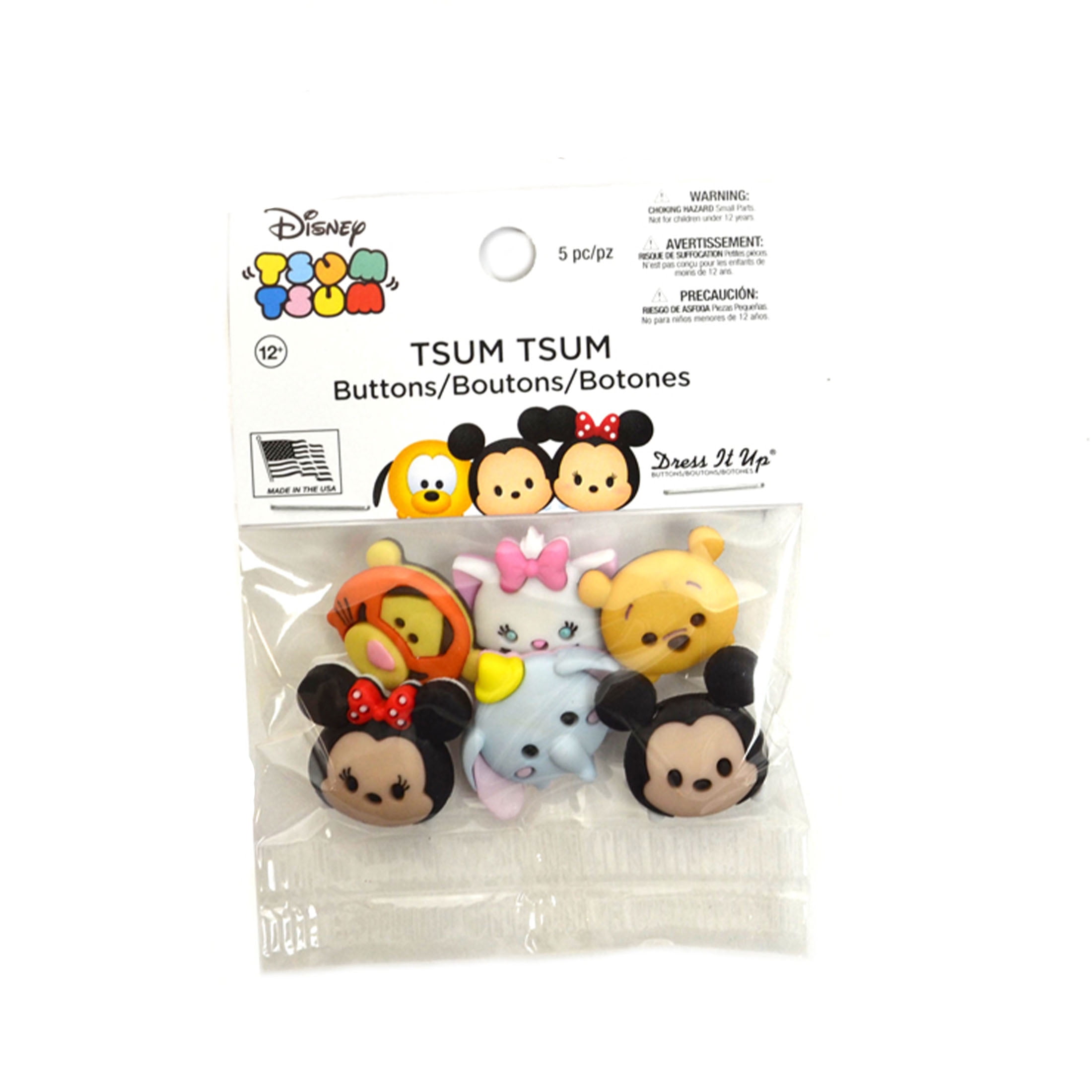 Dress It Up Buttons, Tsum Tsum Disney Characters, Craft Fasteners, Multi Color