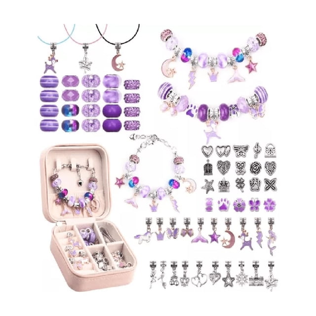 "Kit Para Hacer Pulseras, Suministros Para Hacer Joyas Violeta "