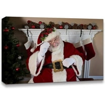 IDEA4WALL Humorous Christmas Santa Claus - Wall Art Canvas Print Decor Painting Artwork for Home 24"x36"