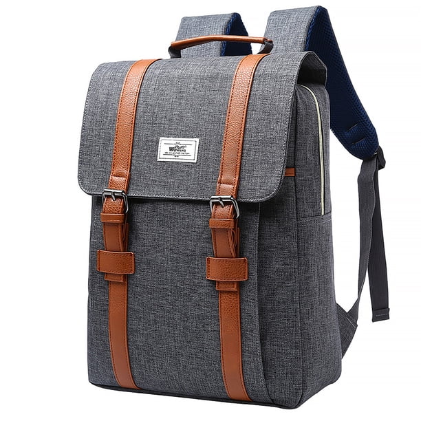 Mochila Nylon Poliéster Unisex Mochila escolar Cremallera S Correa Mochila para viajes escolares, Gris Jumpingount AP000860-02