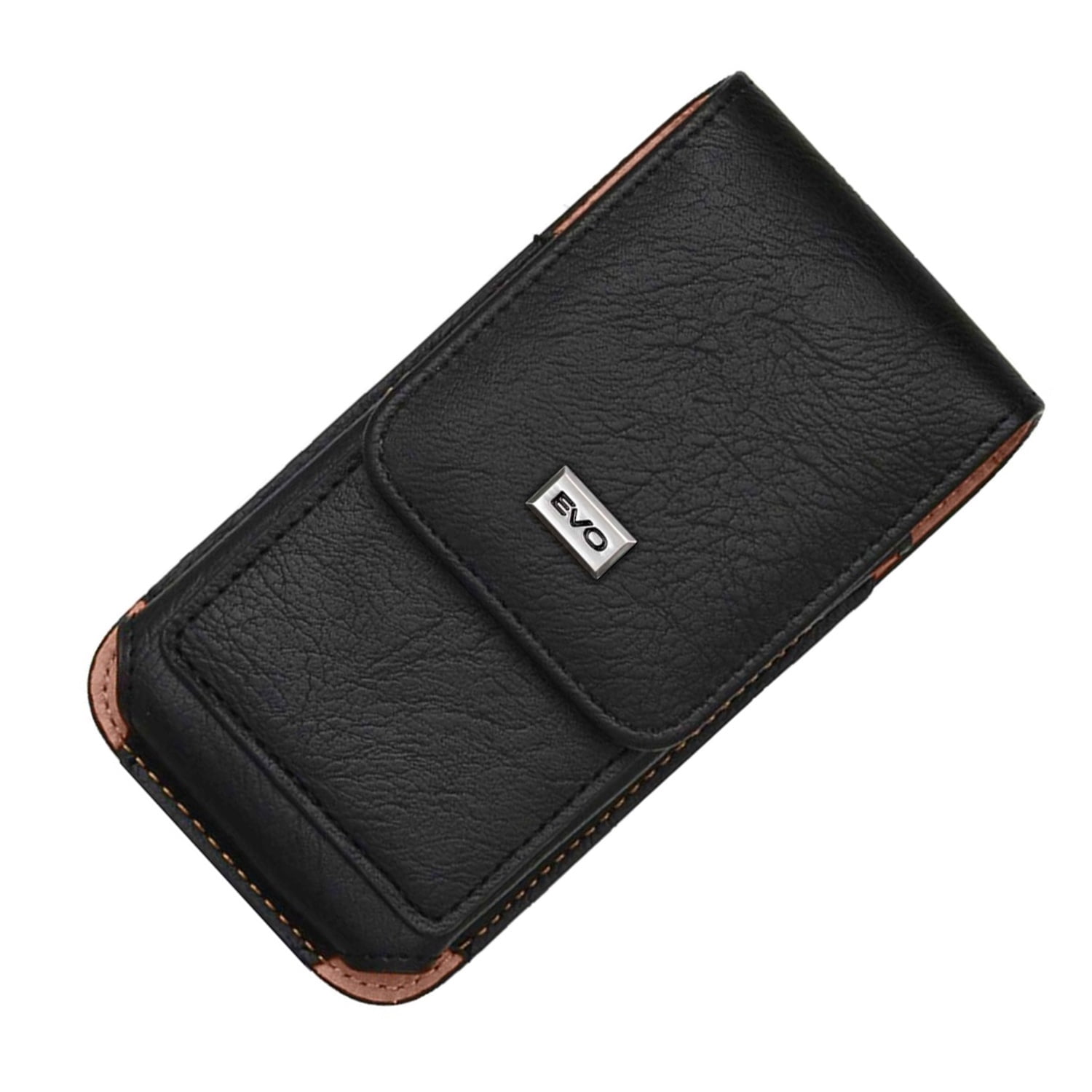 Durable EVO 6.9" Vertical Leather Pouch - Black