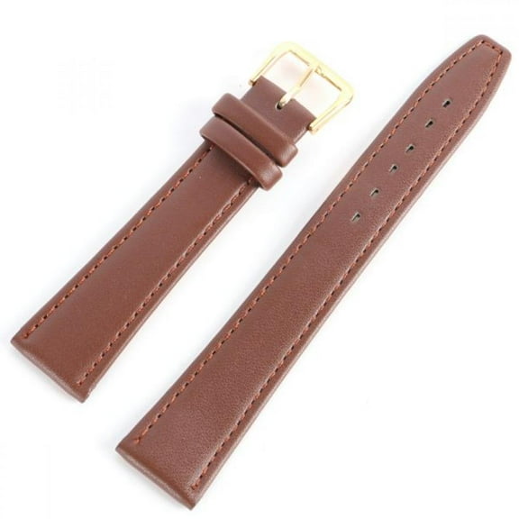 Yinrunx Hand Made Genuine Vintage Leather Watch Band With Curved Ends - Coffee Color, Black - 12mm, 14mm, 16mm, 18mm, 20mm