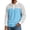 Blue, variant on UVEASISHA Mens Polos Shirts Color-Block Long Sleeve T-Shirts Waffle Knit Pullover Casual Business Office Tshirt S