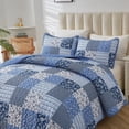 thumbnail image 2 of Juego de colcha Mybedsoul Blue Boho Queen, tamaño queen, 3 piezas, 2 of 6