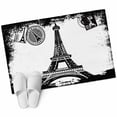 thumbnail image 2 of Area Rug 2 x 3 Ft, Vintage Paris Indoor Accent Bathroom Rugs for Kitchen/Laundry Room, Chic Shabby Retro Landscape Black White Washable Non-Slip Runner Floor Mat for Entryway, Living Room, 2 of 7