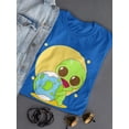 thumbnail image 3 of Kawaii Alien W Earth T-Shirt Shaped T-Shirt Women -Image by Shutterstock, Female Medium, 3 of 4