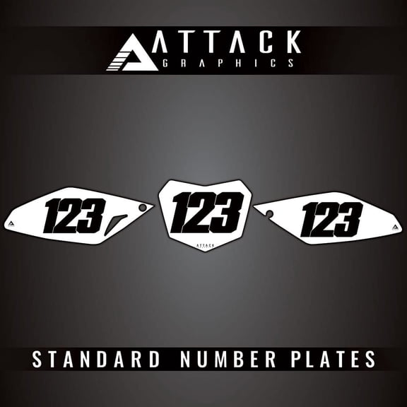 Attack Graphics Number Plate Backgrounds for Suzuki RMZ250 2018