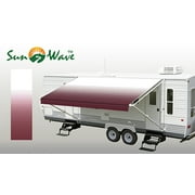 RV Awning Replacement Fabric - 18' (Approx Width 17'2") Burgundy Fade from SunWave