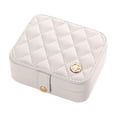 thumbnail image 1 of Joyero portátil y resistente, mini joyero, accesorio de viaje para mujer Blanco, 1 of 9