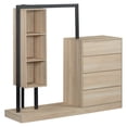 thumbnail image 5 of Glavbiku Modern Wardrobe with 4 Drawers, 3 Shelves,Hanging Rod,Closet Storage Armoires,Natral, 5 of 11