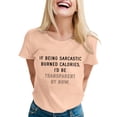 thumbnail image 1 of Camiseta con estampado sarcástico para mujer - Camiseta informal de manga corta con frases divertidas, 1 of 5