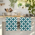 thumbnail image 4 of Abstract Geometric Kitchen Towels Set of 1, Vintage Rhombus Circle Texture Green Absorbent Dish Towels for Kitchen, Microfiber Hand Towel, Quick Drying Tea Towel for Cleaning Decorative Dishcloths, 4 of 7