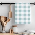 thumbnail image 2 of Aqua Plaid Kitchen Towel Dish Cloths Set of 3, Microfiber Soft Kitchen Hand Towels, Spring Summer Farmhouse Buffalo Checkered Absorbent Quick Drying Dishcloths 18 x 28 Inches, 2 of 8