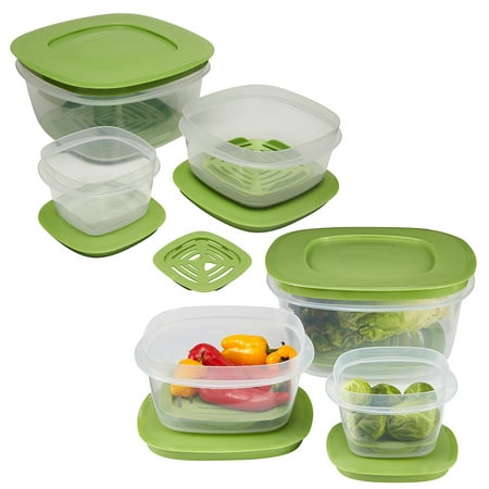 Rubbermaid12pc Set Of Produce Saver Plastic Food Storage 