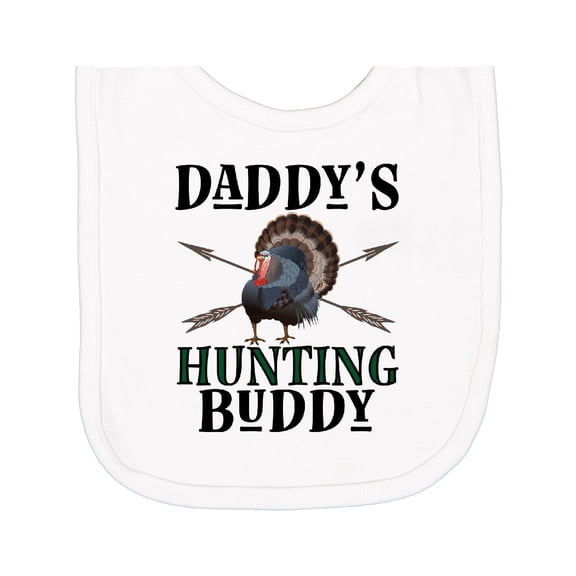 Inktastic Turkey Hunter Daddys Hunting Buddy Newborn Bib
