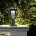 thumbnail image 3 of Solar Post Lights 18.5'' H Aluminum Solar Lamp Post Light, White light (6500-7000K), warm light (2900-3200K) LED Pole Lights Outdoor for Pathway Pillar Yard Patio, Remote Control, 3 of 9