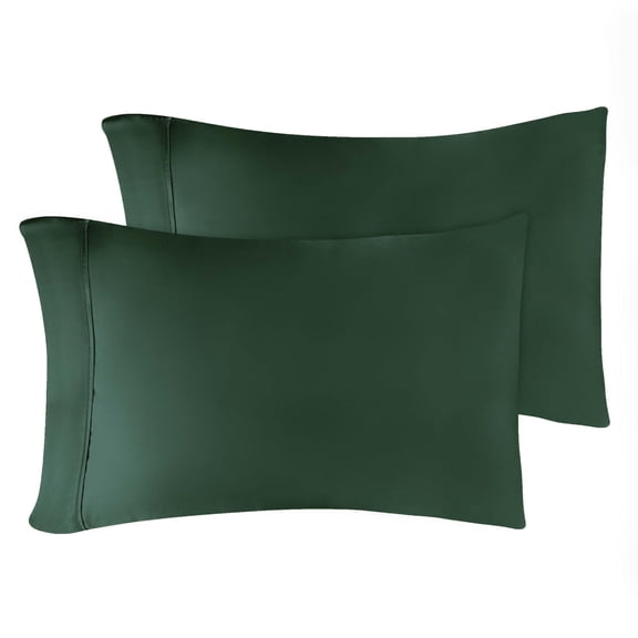 Superior Egyptian Cotton 400 Thread Count Pillowcases, Set of 2, Standard, Hunter Green