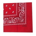 thumbnail image 3 of TISHITA Double Sided Print Cowboy Bandana Head Wrap Neck Headband Wristband Coverage Red, 3 of 8
