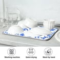 thumbnail image 5 of Iauyy Dish Drying Mat for Kitchen Counter, Super Absorbent & Hanging 16x18 / 18x24 Inch (S/M) Elegant Watercolor Porcelain, 5 of 8