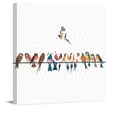 thumbnail image 2 of Birds Wall Art Painting on Canvas, Watercolor Bird Vintage Canvas Art Home Prints Wall Art Framed Modern Artwork for Living Room Bedroom Wall Decor 16x16in, 2 of 9