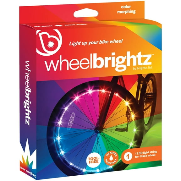 Brightz WheelBrightz LED Bike Wheel Lights, 7 ft Light Rope, Color Morphing