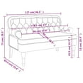thumbnail image 2 of vidaXL Bench with Backrest Dark Grey 119.5x64.5x75 cm Velvet, 2 of 6