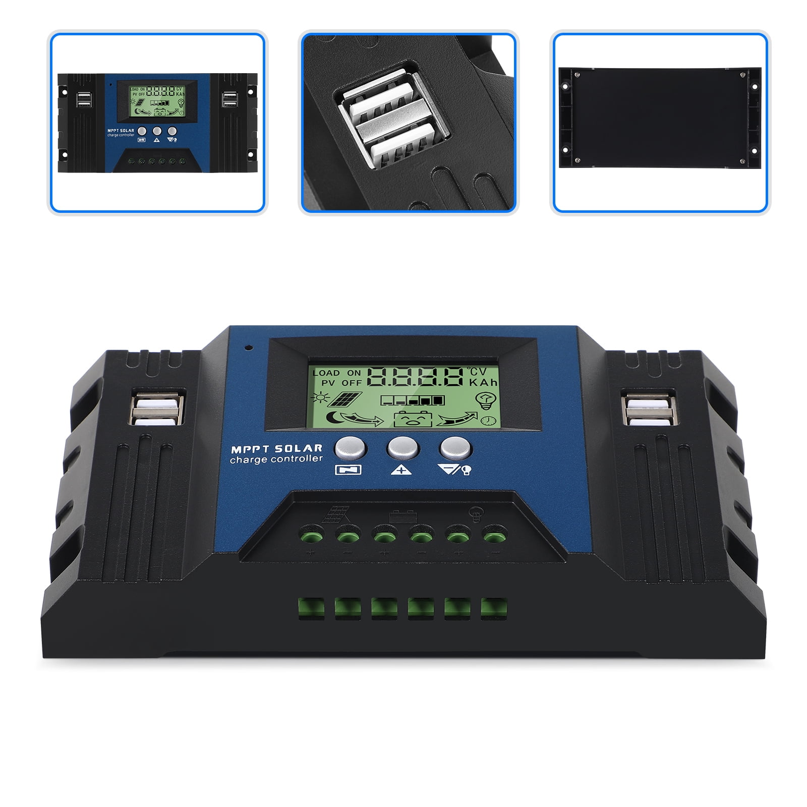 Controlador De Carga Solar System Controller Pv Regulator Auto Panel Mppt Charge 12v