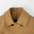 thumbnail image 5 of Boys' Woolen Trench Coat (2-15 Years) Quilted Double-Breasted Lapel Jacket Warm Winter Casual Outerwear with Pockets, 5 of 7